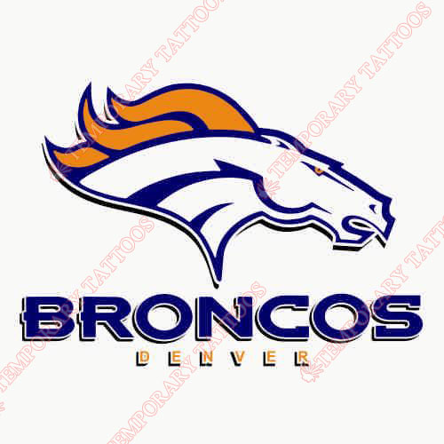 Denver Broncos Customize Temporary Tattoos Stickers NO.509